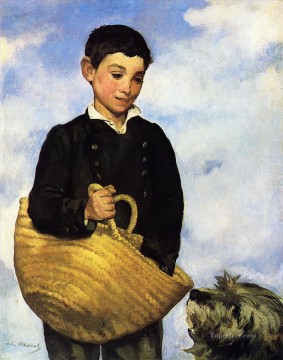 エドゥアール・マネ Painting - 犬を持つ少年 写実主義 印象派 エドゥアール・マネ
